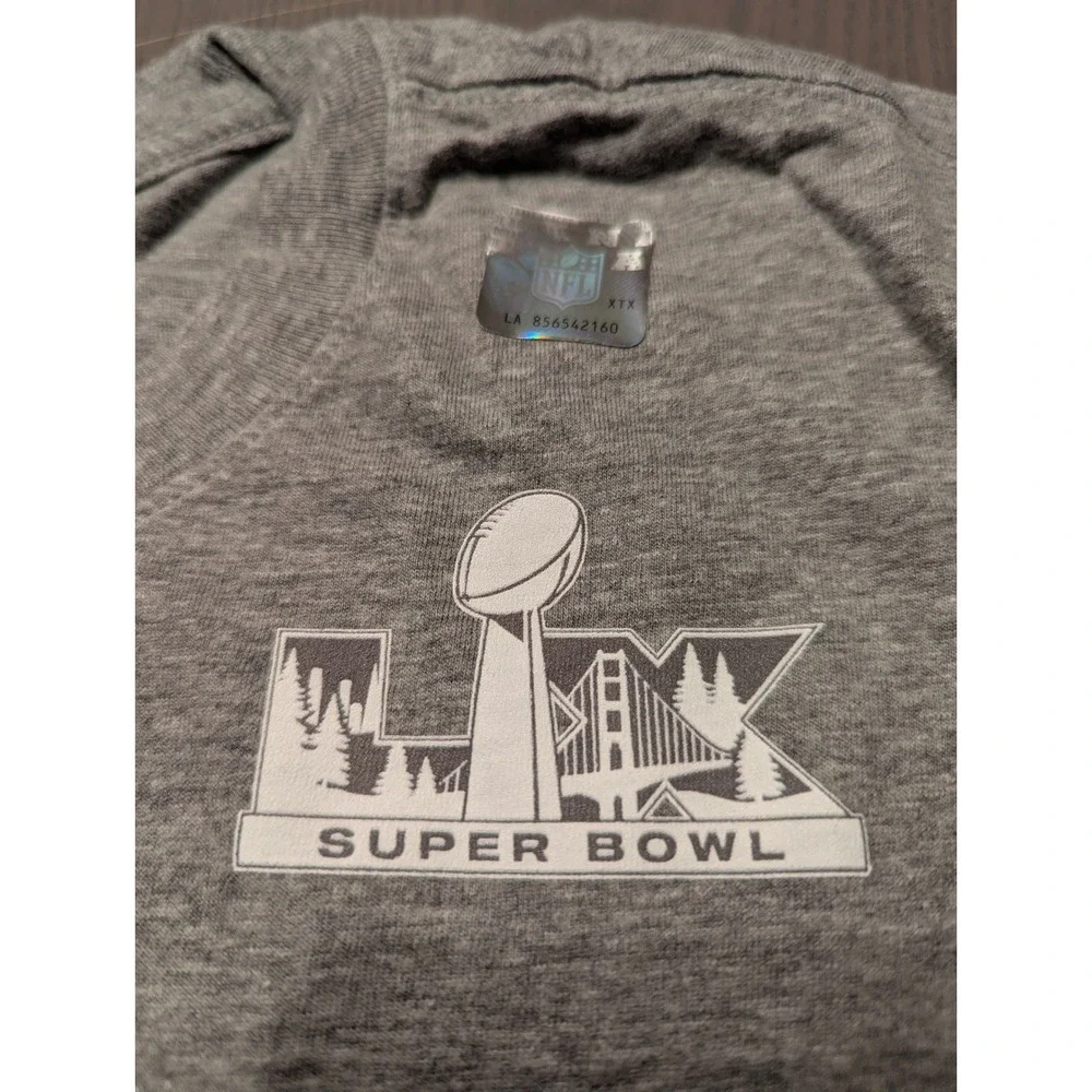 Nike Men New England Patriots Super Bowl 50 Go Pats T-Shirt Medium Gray Heather